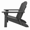 Poltrona da giardino Adirondack 82 x 78 x 95 cm in polietilene nero - schienale inclinato