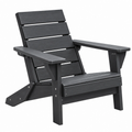 Sedia Adirondack da esterno 83 x 80 x 95 cm in plastica nera reclinabile