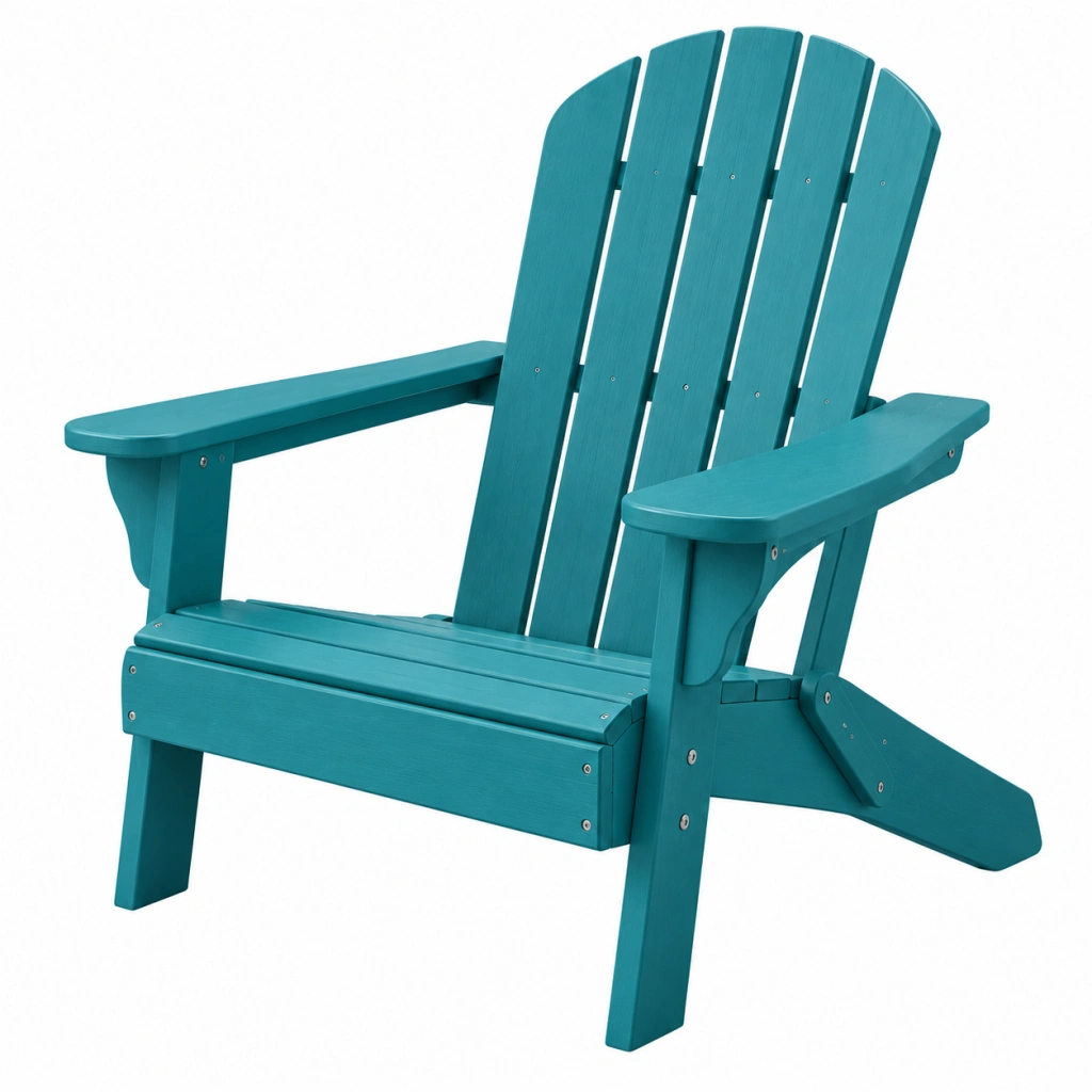 Poltrona da giardino Adirondack 78 x 90 x 92 cm in legno turchese pieghevole