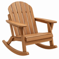 Sedia a dondolo da giardino 98 x 76 x 102 cm in legno marrone stile Adirondack