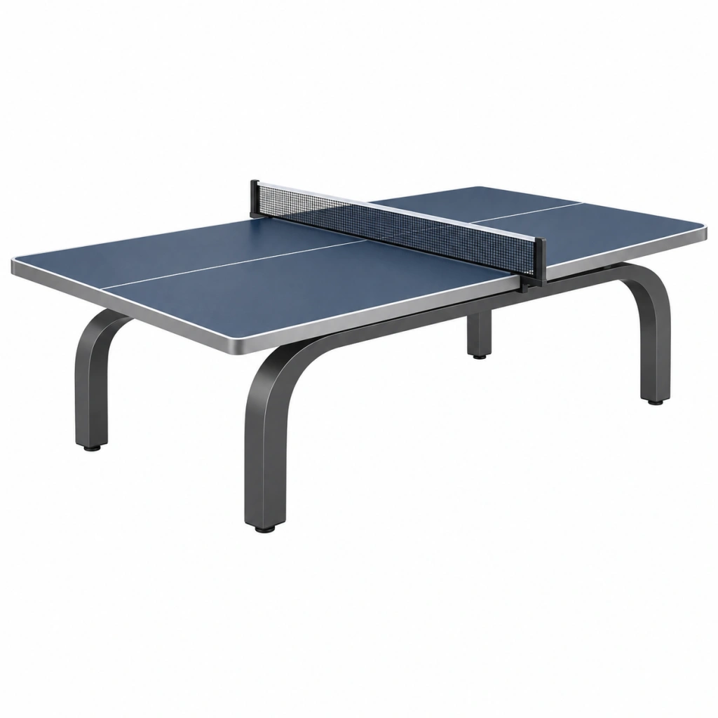 Tavolo da ping pong 274 x 152 x 76 cm blu con struttura in metallo e rete per uso interno